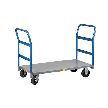Little Giant Double Handle Platform Truck, 3600 lb Capacity, 8" Polyurethane, 24x48 NBB24488PY2H